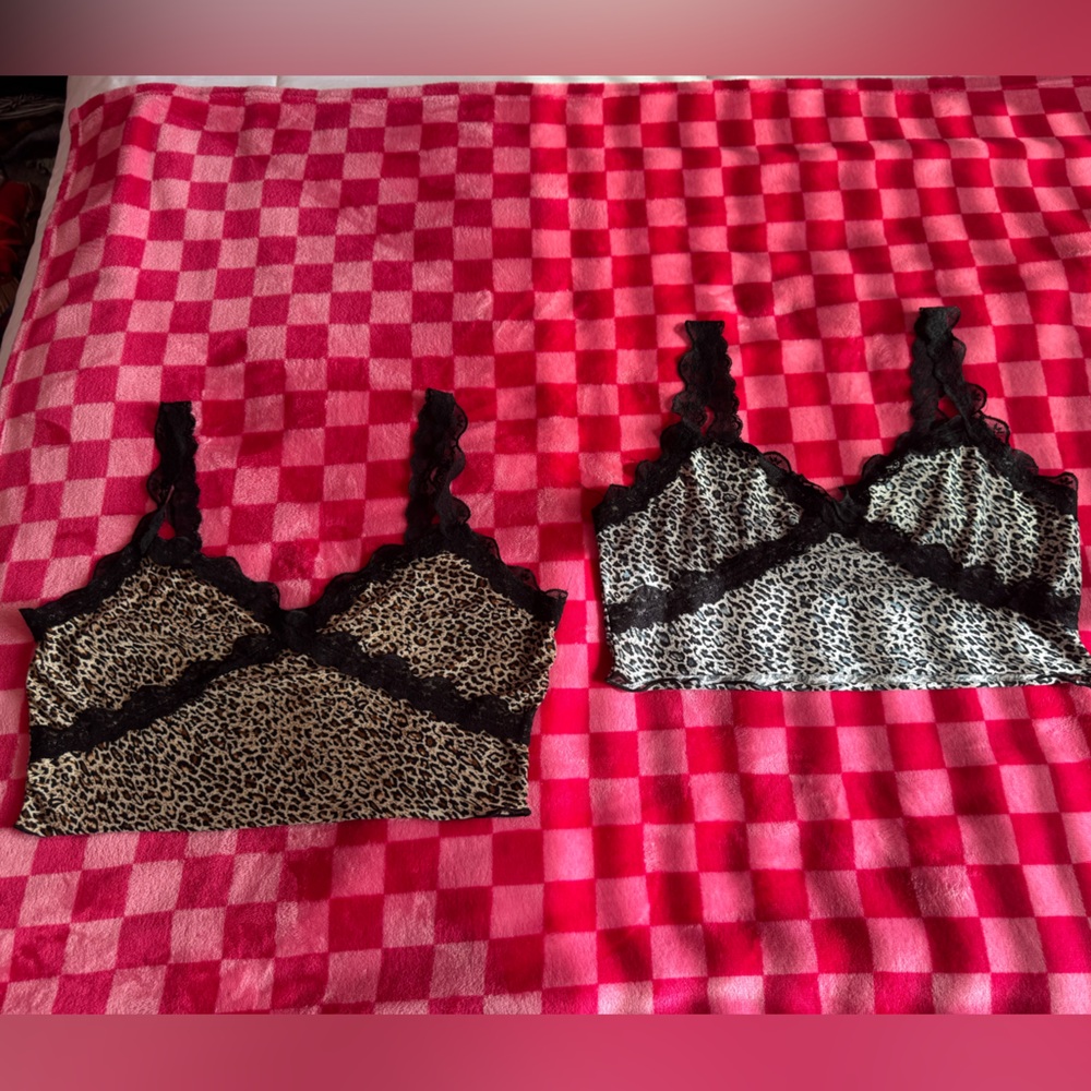 Leopard Print & Lace Camisole Set